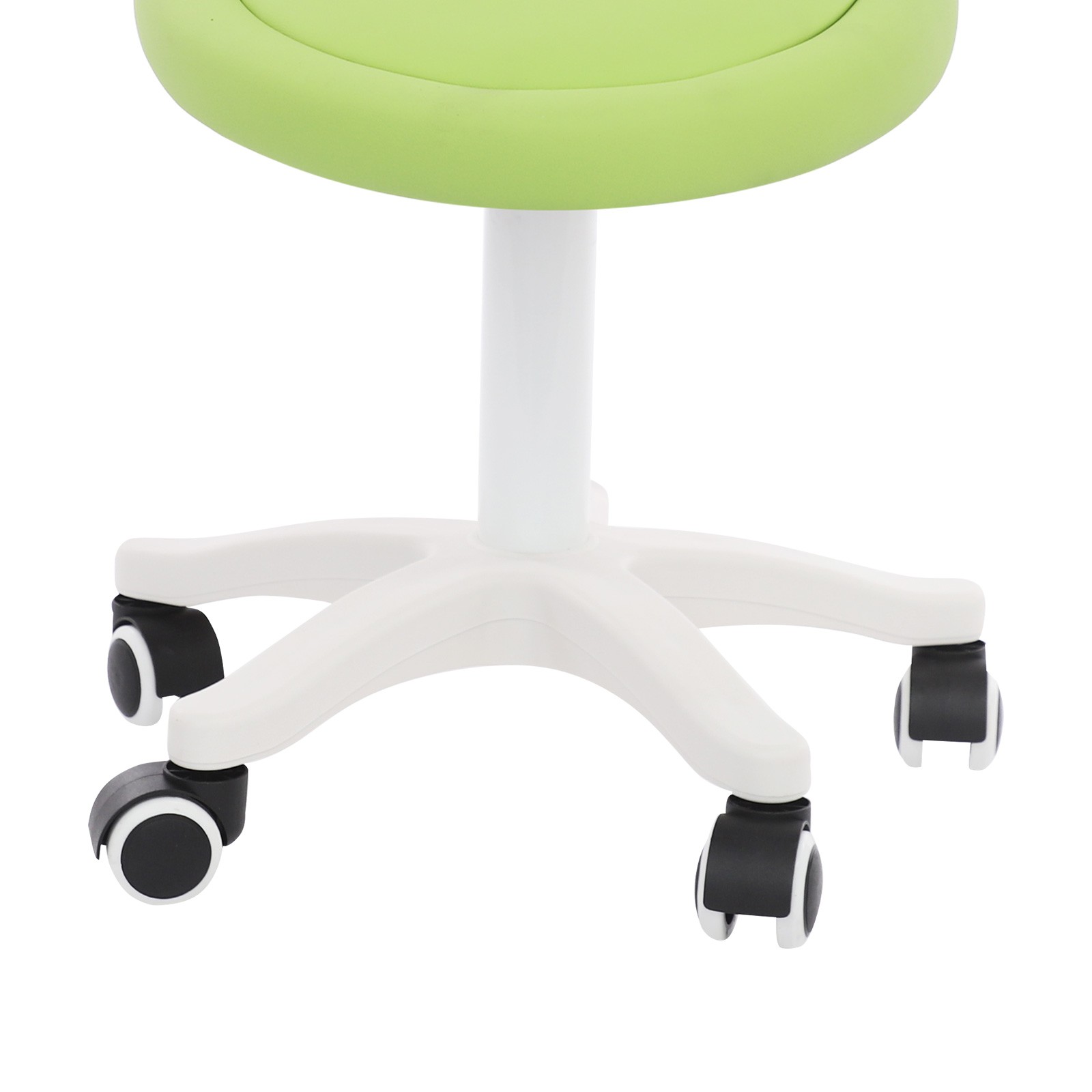 Adjustable Beauty Salon Chair Rolling Stool Rolling Stool with Low Backrest