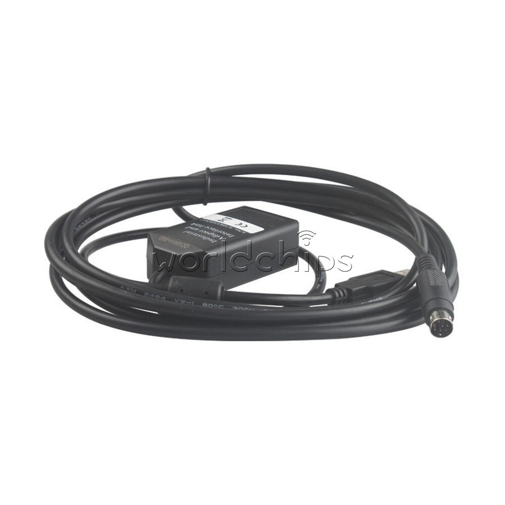 PLC Programming USB-SC09-FX Cable Mitsubishi FX0S/FX1S /FX0N /FX1N/FX2N Black