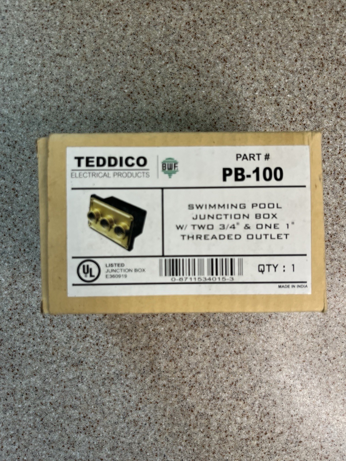 TEDDICO BWF - PB-100 SWIMMING POOL JUNCTION BOX