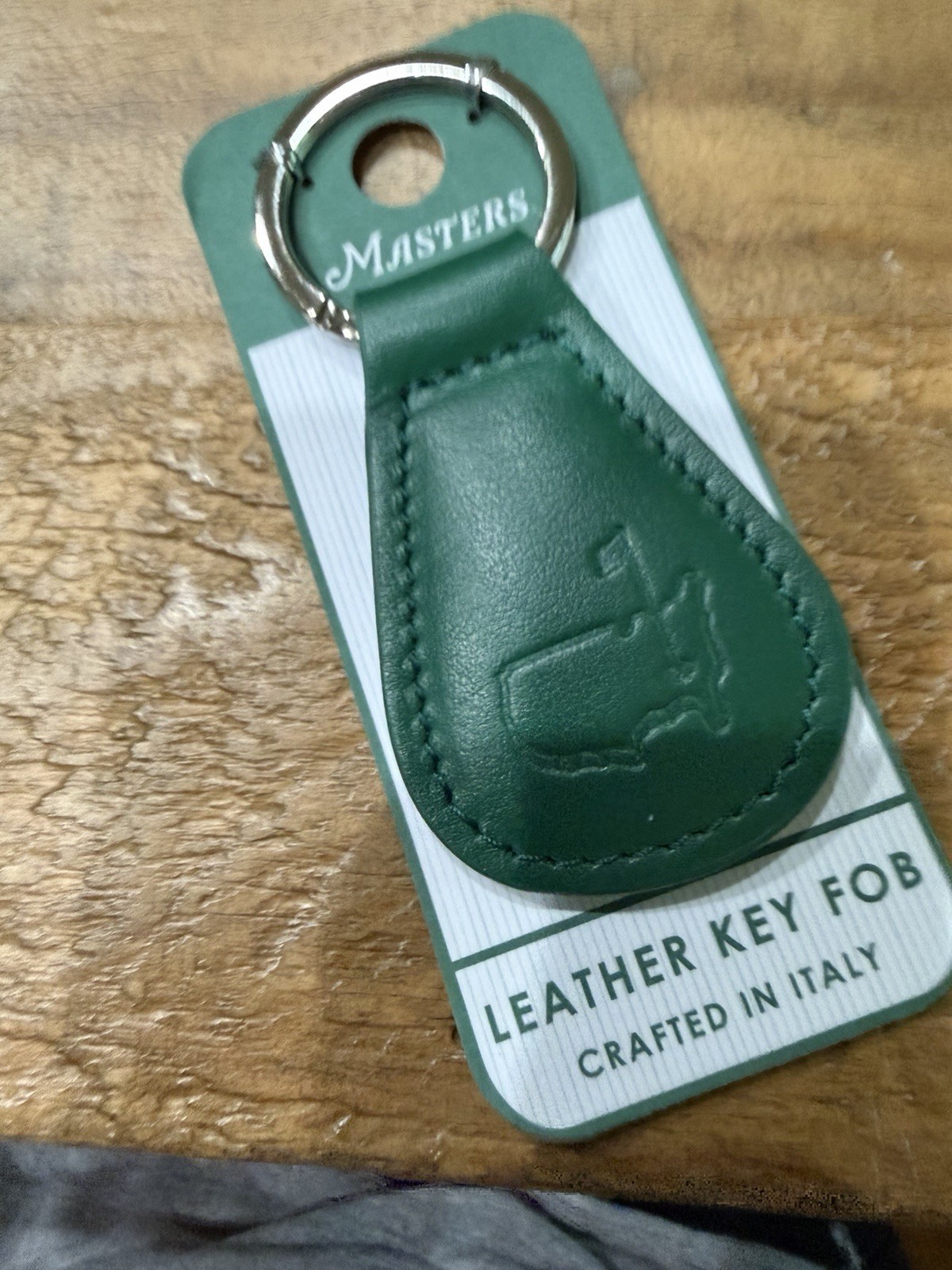 2026 Masters Tournament Green Italian Leather Key Fob Keychain Augusta National