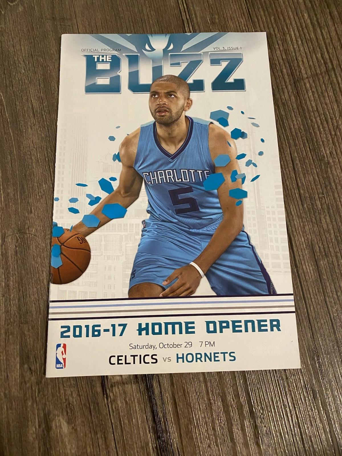 Charlotte Hornets Vs Boston Celtics Basketball Program 10/29/2016 Nic Batum