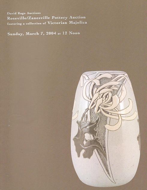 Rago Roseville Zanesville Pottery & Victorian Majolica Auction Catalog 2004