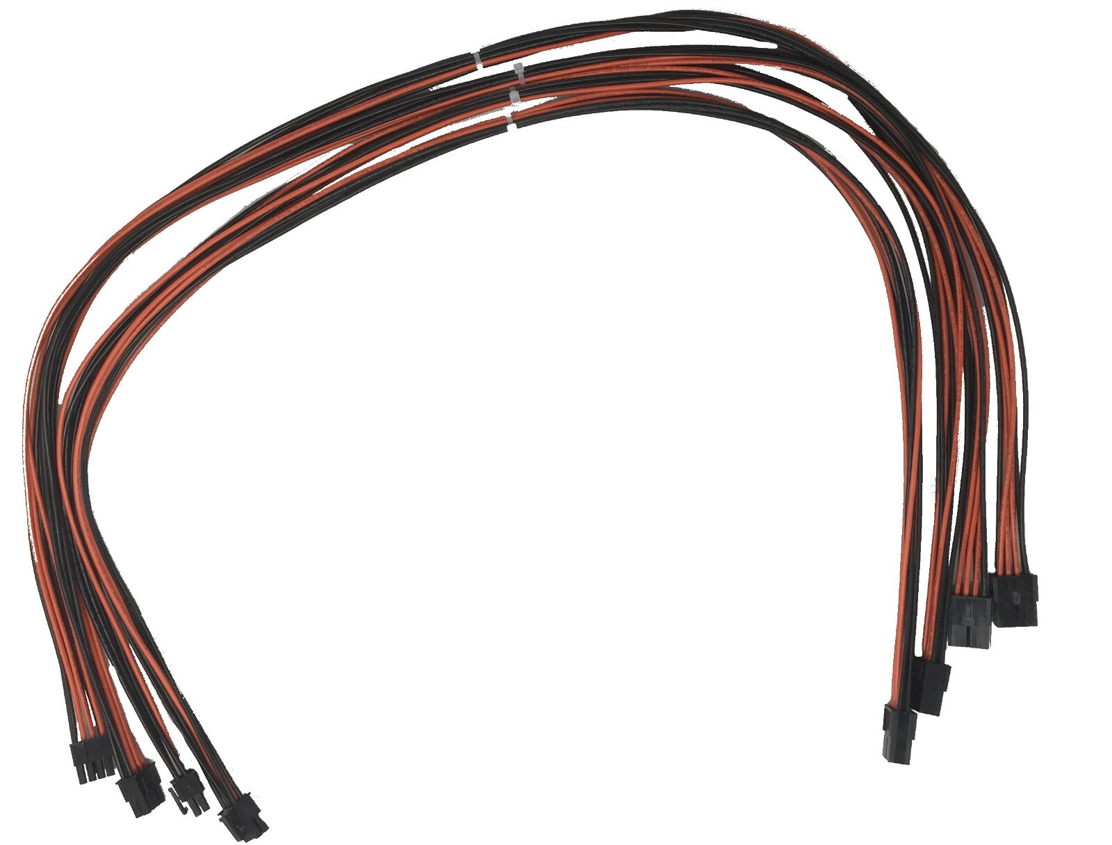 4 Pack 16 AWG Wire Extension Cable 8 pin PCI to 6+2 pin Female to Male PCI Cable