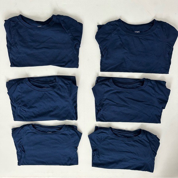 Carter's Girls Long Sleeve T-shirt Bundle Size 6 Navy