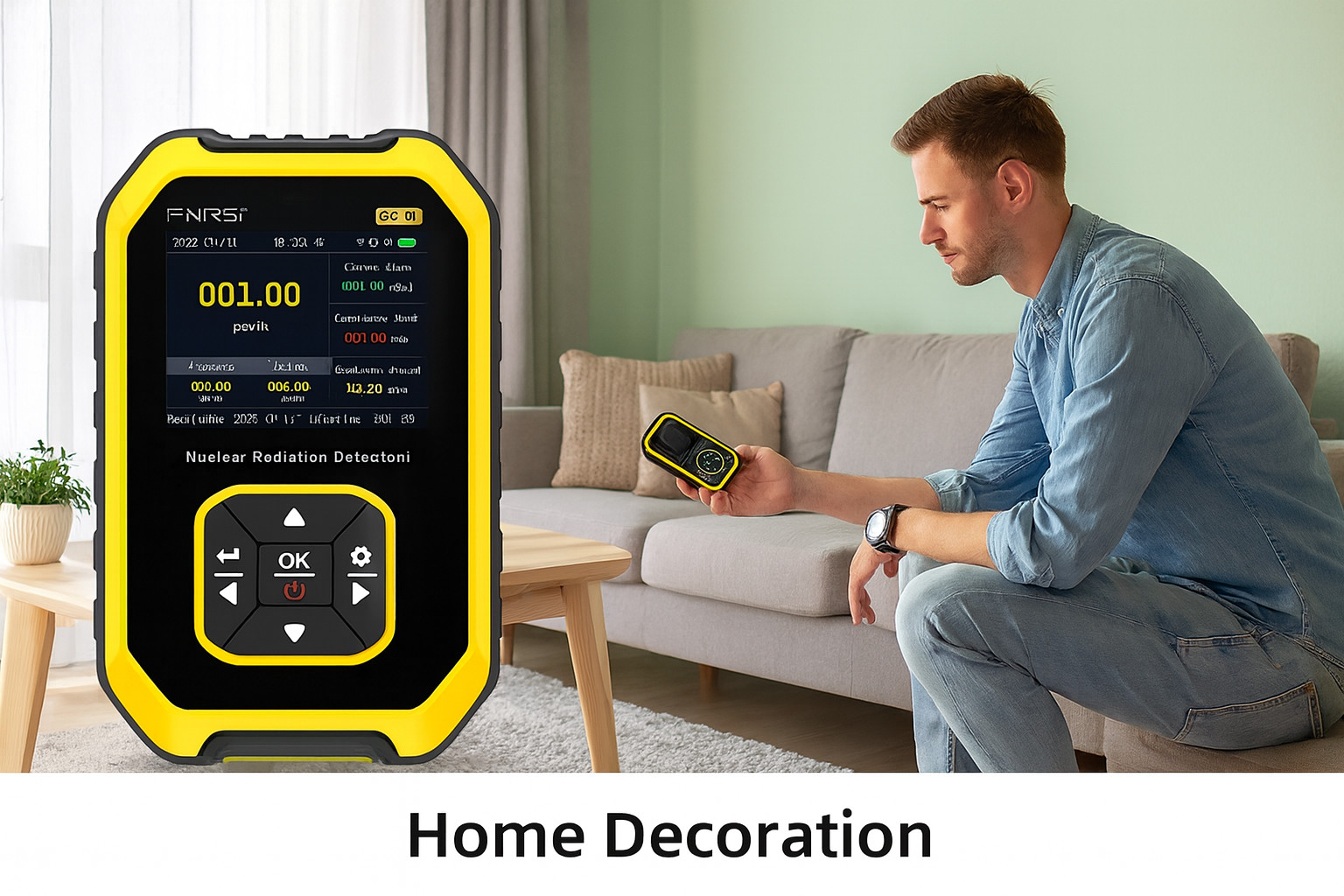 Radiation Detector Geiger Counter Dosimeter Monitor for Home Safety Inspection