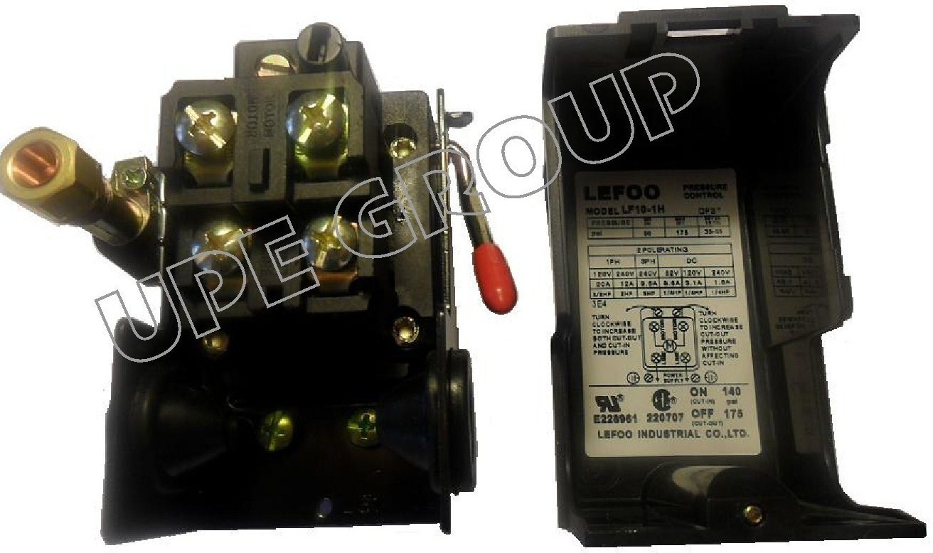 REPLACES D20596 DEVILBISS PRESSURE SWITCH 140-175 PSI SINGLE PORT UNLOADER