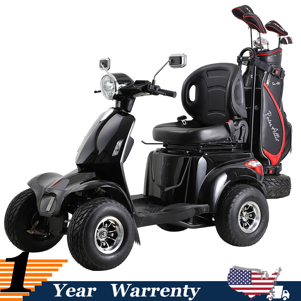Four Wheels Travel Golf Mobility Scooter 1000W 60V 20AH Motor for Adult Senior