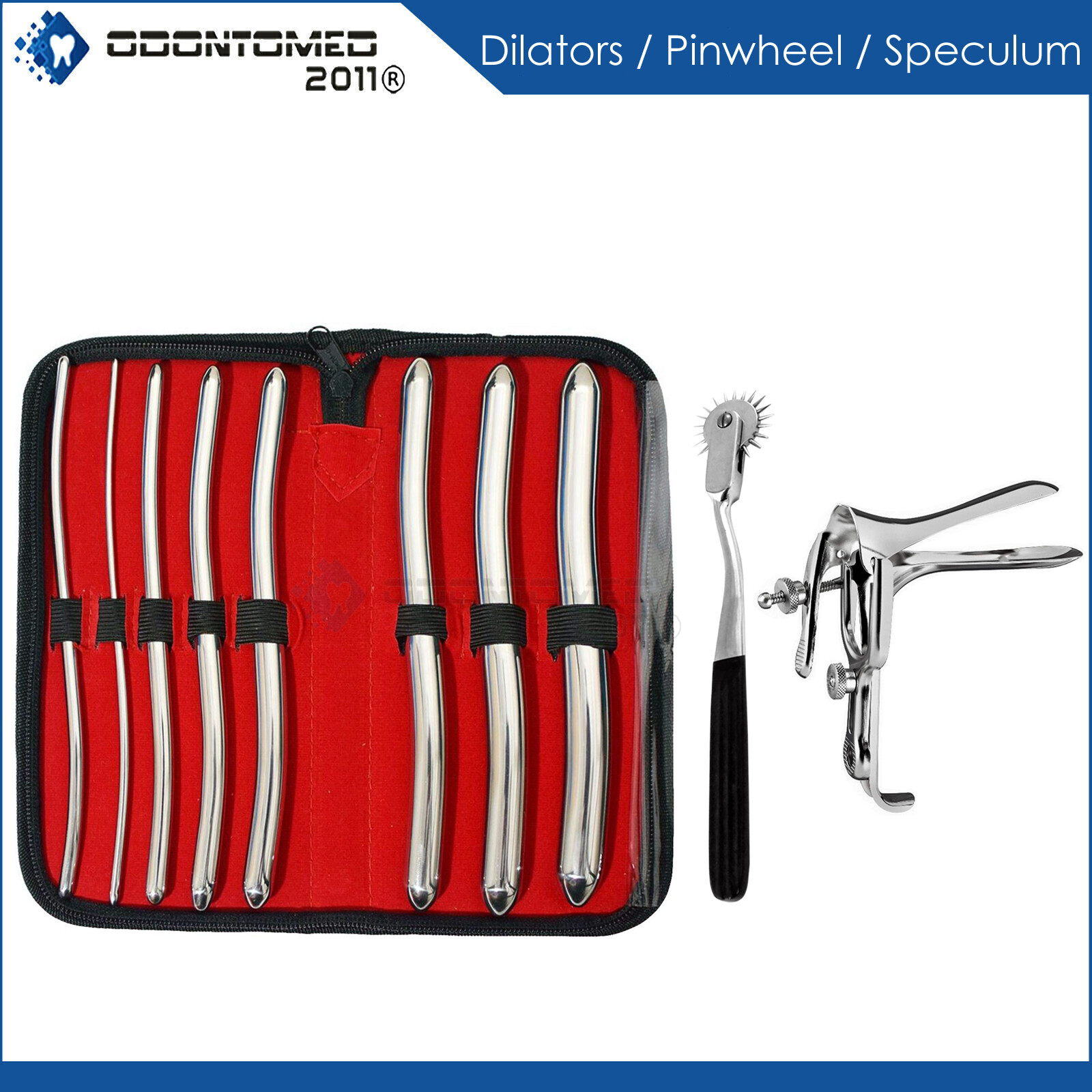 Graves Vaginal Speculum Neuro Surgical Pinwheel 8 Pcs Hegar Set Medical