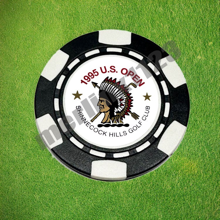 1995 US Open Shinnecock Hills Dia-magnetic Clay Poker Chip Golf Ball Marker