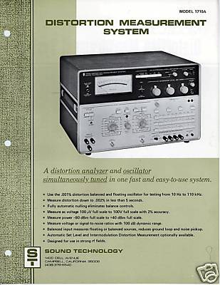 OPERATION AND SERVICE  MANUAL FOR SOUND TECHNOLOGY 1710A  VIA USB FLASH DRIVE