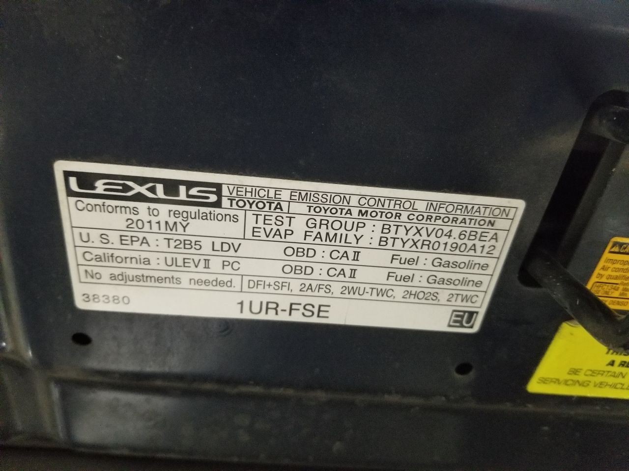 11 2011 LEXUS LS460 DRIVER ASSIST CONTROL MODULE 8934050030