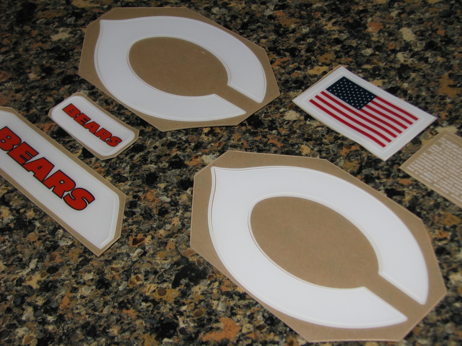 CHICAGO White "C" Vintage Football Helmet Decal Set FULL Size 3M 20MIL