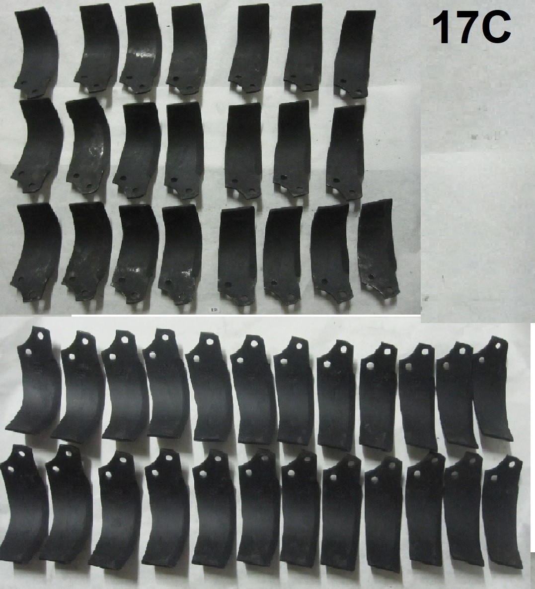 24X LEFT & 22X RIGHT Rotary Tiller Blades Palmese TAS Series 60 Si Mn HRC 39-42