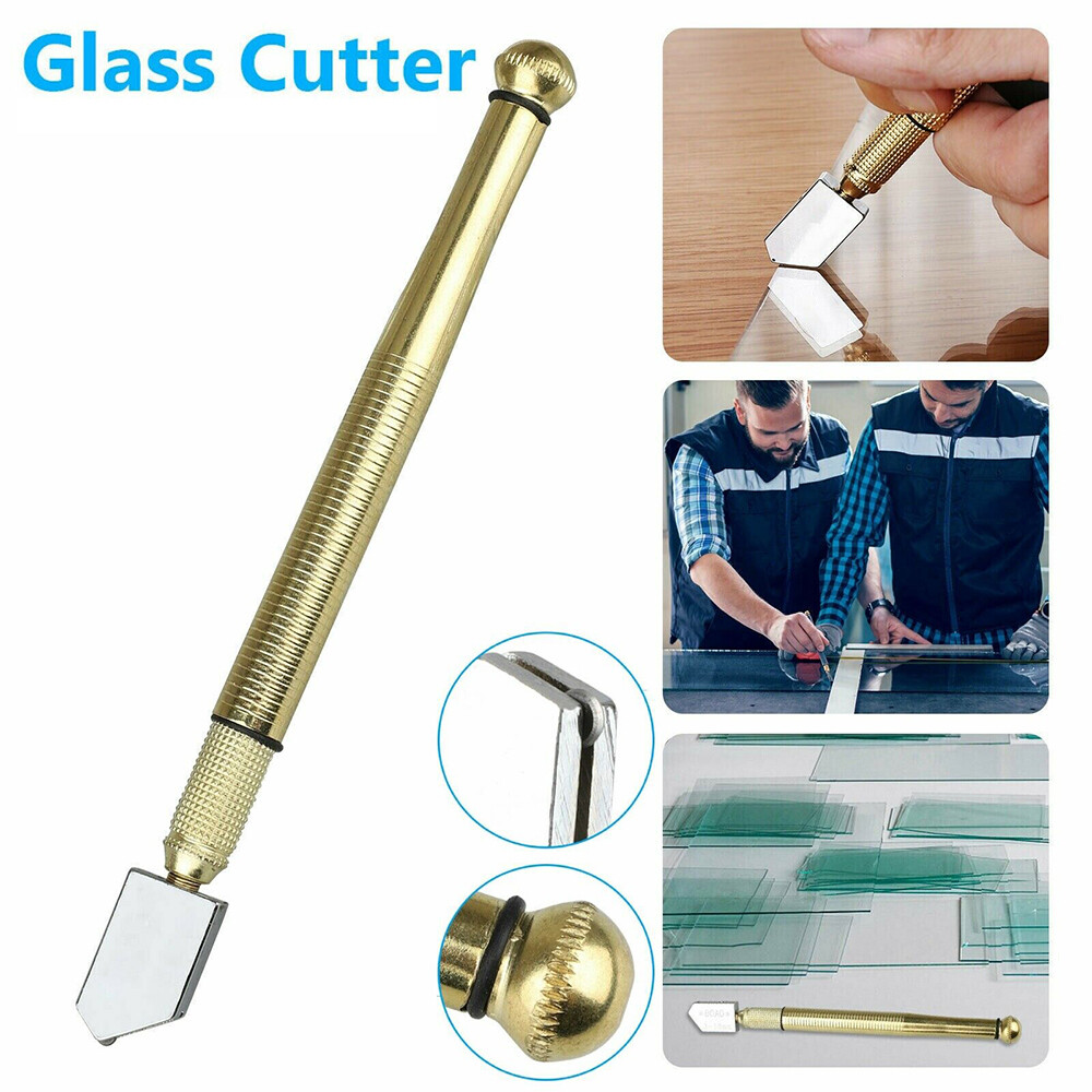 Diamond Tip Antislip Metal Handle Steel Blade Oil Feed Glass Bottle Cutter Tool