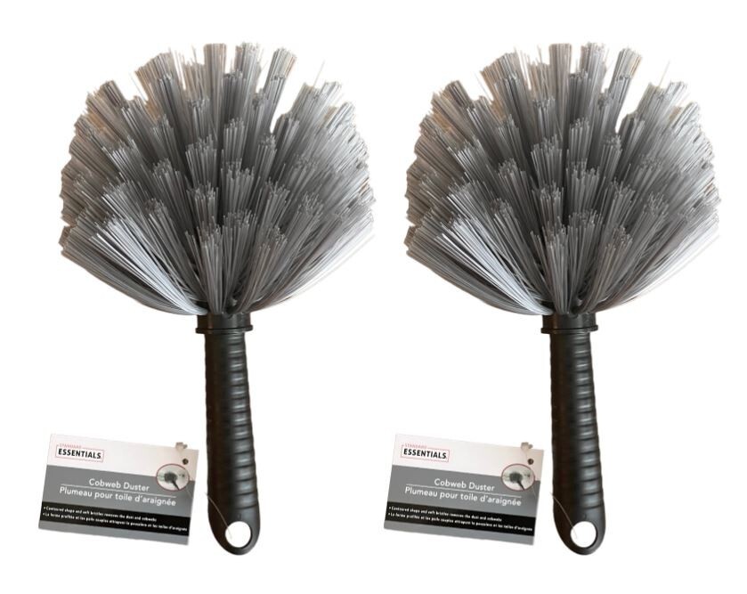 2-PACK Essentia Cobweb Duster Ceiling & Corner Dusting Extension Contoured Shape