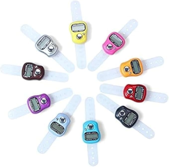 100 Pcs Electronic Digital Display Finger Hand Tally Counter Counting سبحه