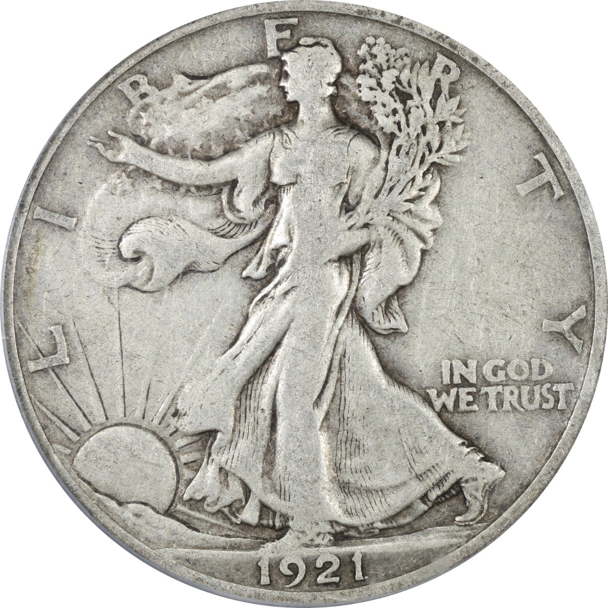1921-S 50C Walking Liberty Half Dollar PCGS VF20