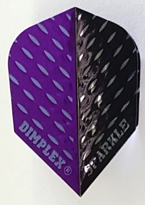 Harrows Sparkle Dimplex Purple and Black Two Tone Standard Dart Flights