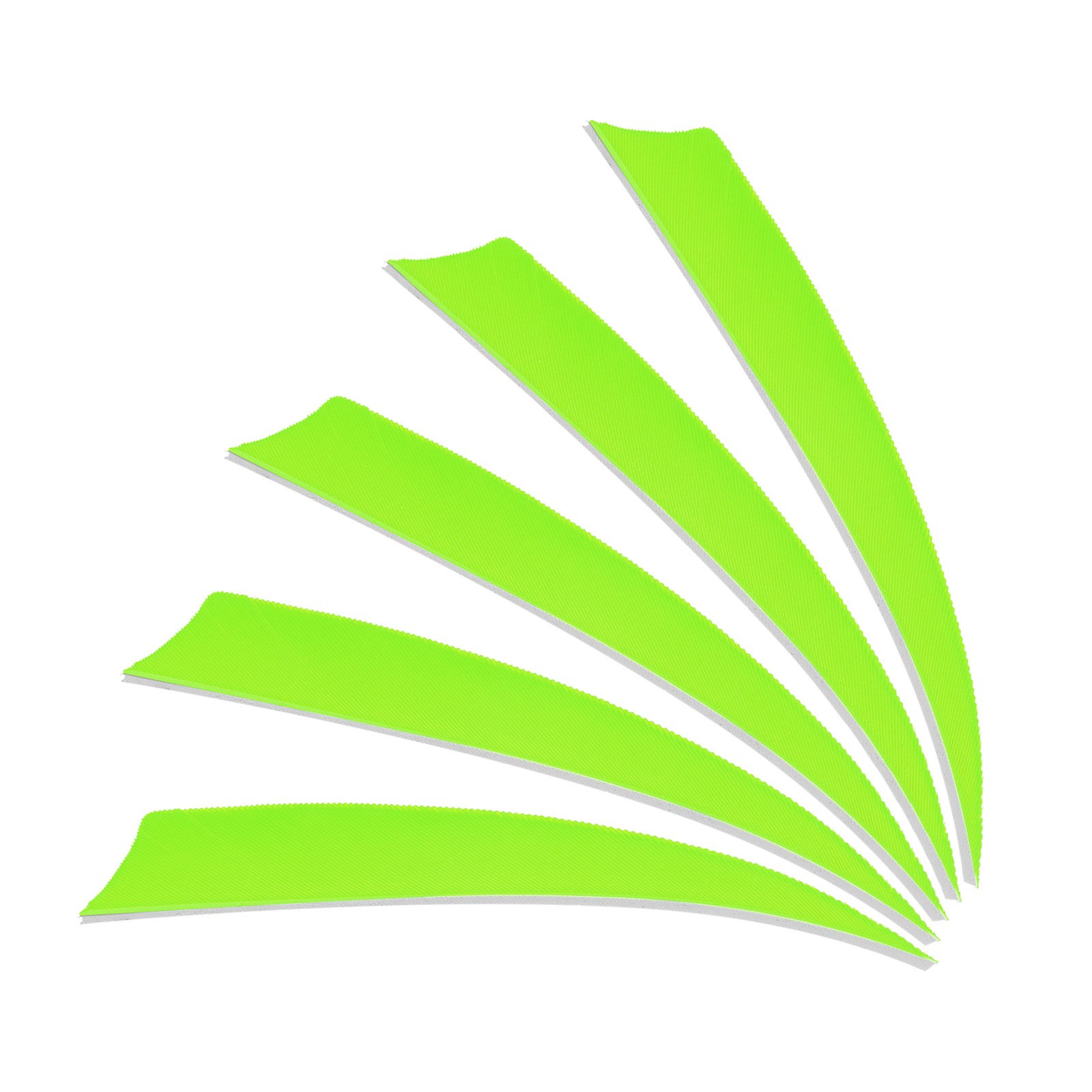 25Pcs 4 Inch Arrows Vanes Left Wing Arrow Feather Turkey Fletching, Neon Green