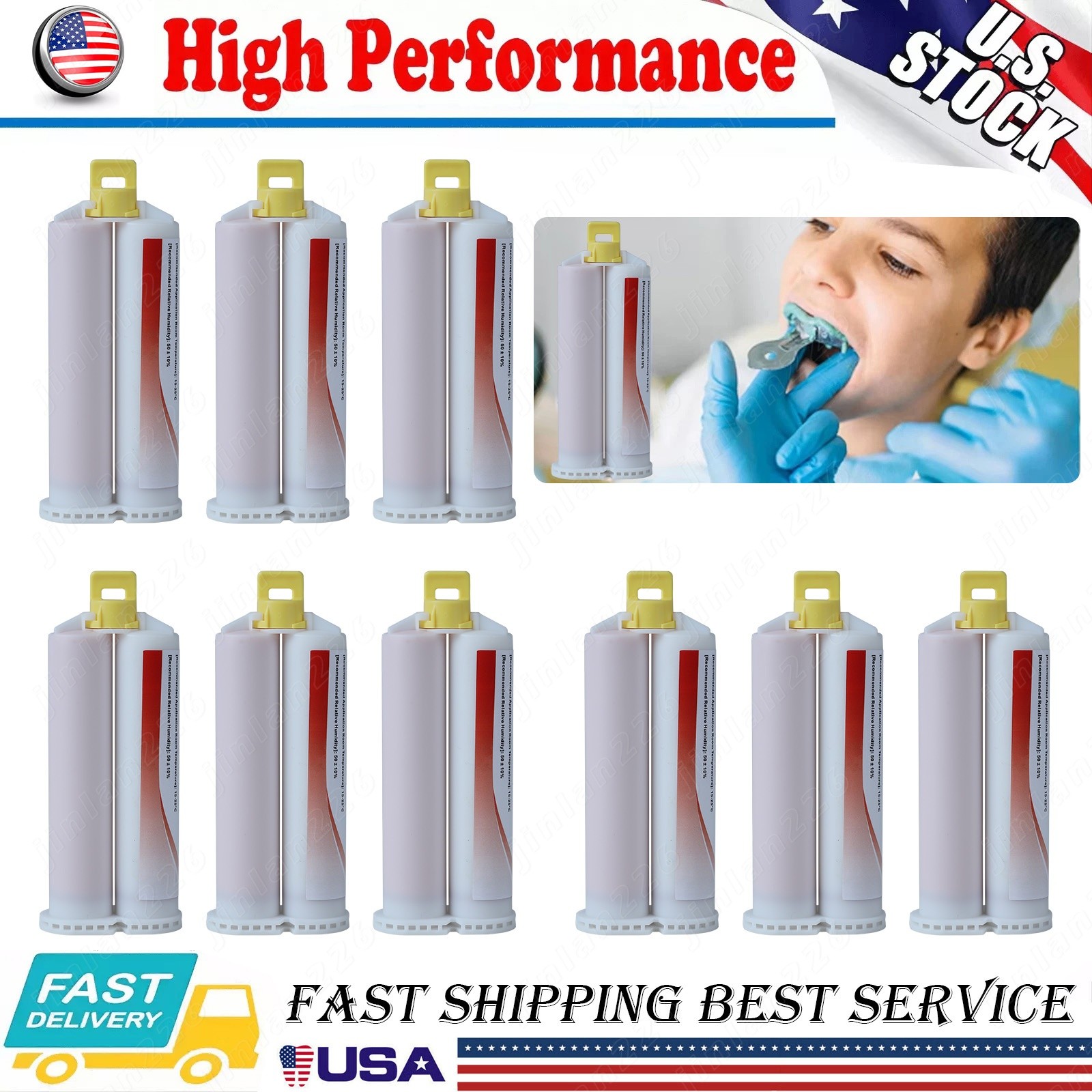 New Dental Impression Material Light Body Fast Rapid Set VPS 50 ml Cartridges