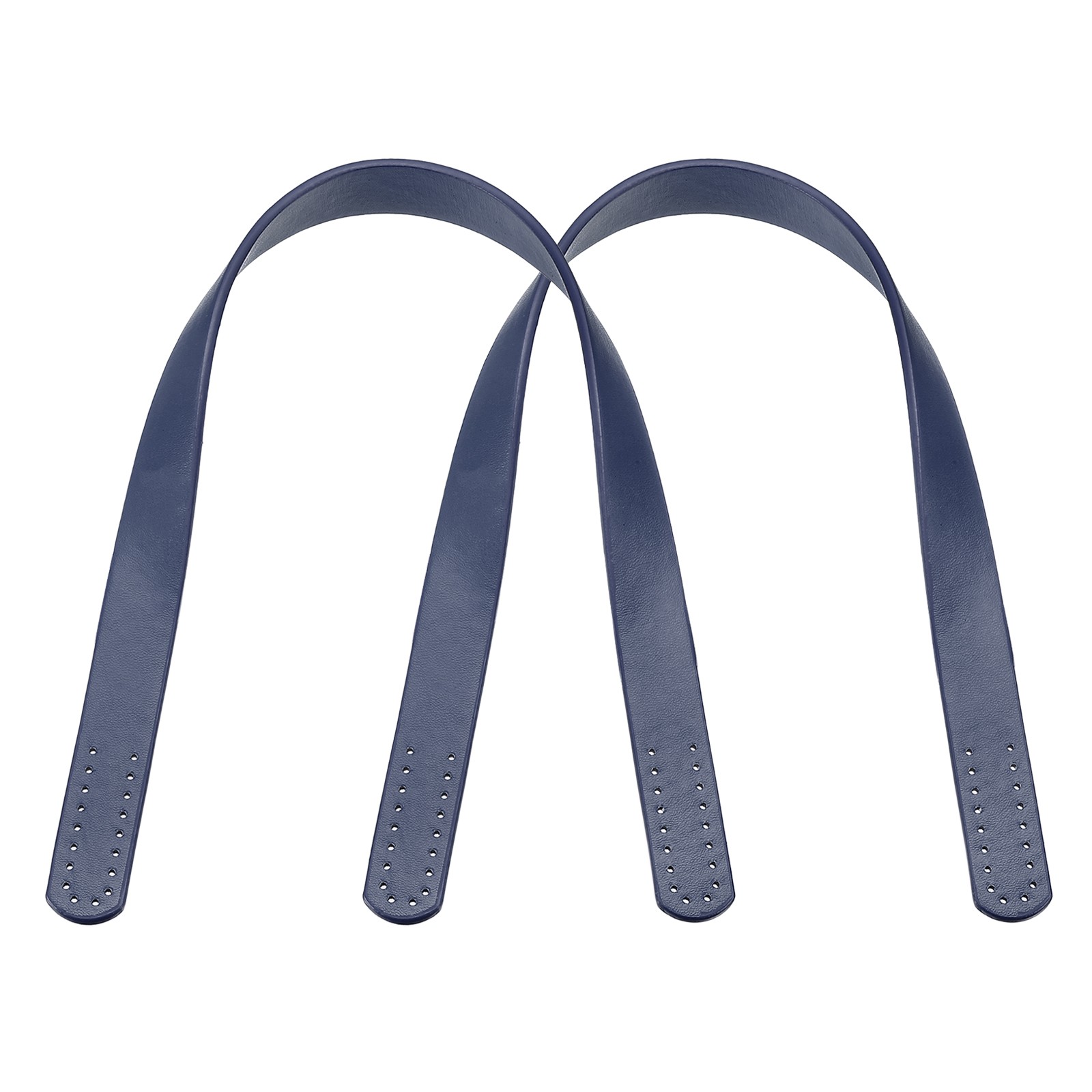 Leather Bag Handle, 2Pcs 17.7" l 1/16" W Leather Purse Strap, Dark Blue
