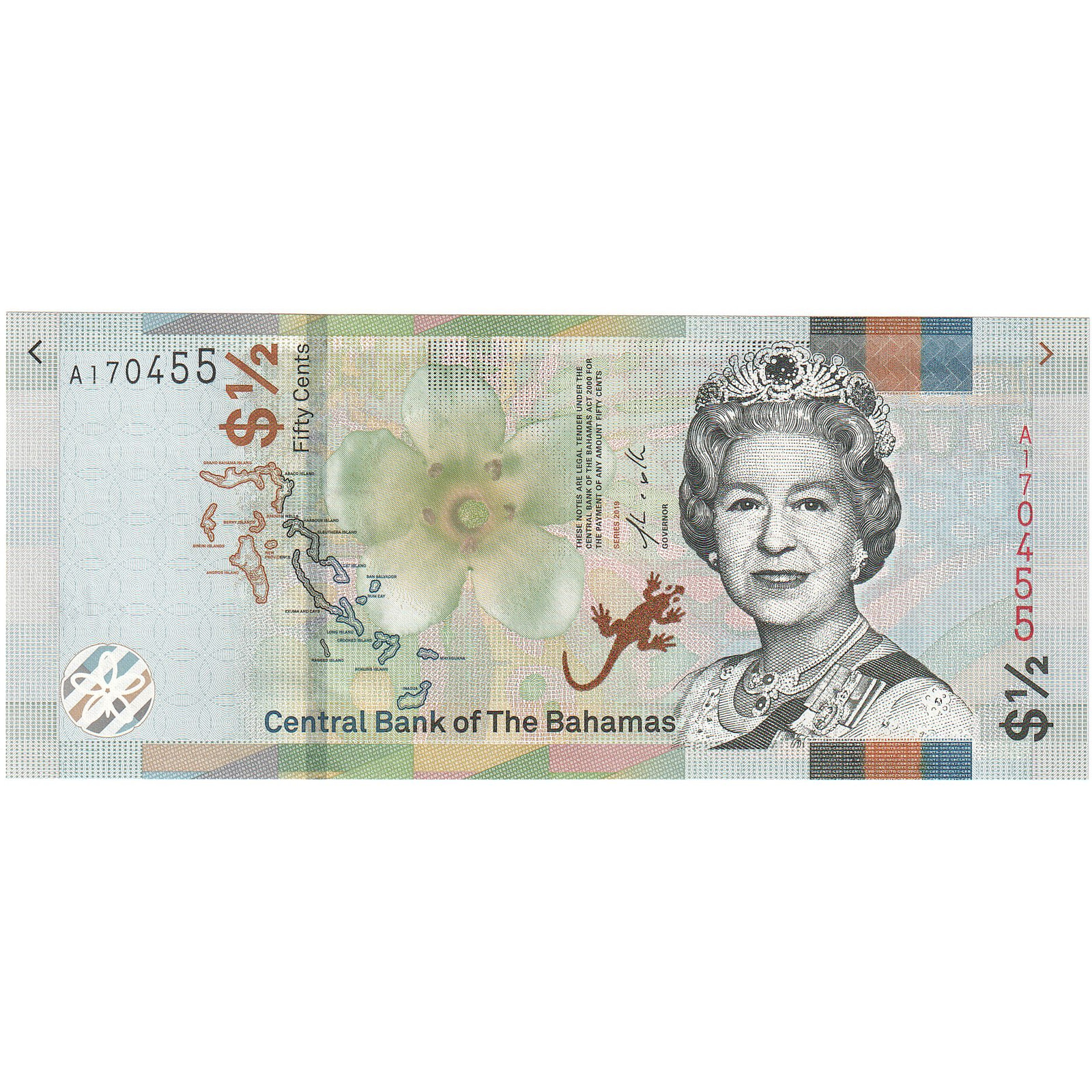 [#247446] Bahamas, 1/2 Dollar, 2019, UNC