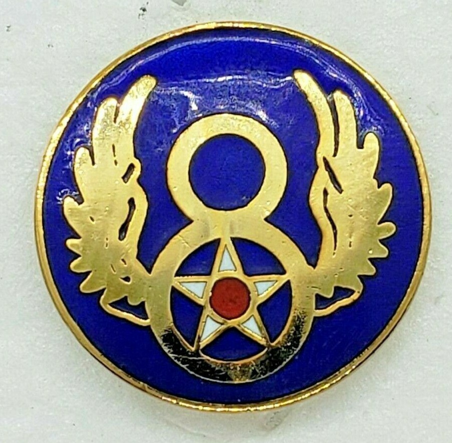 WWII 8TH ARMY AIR FORCE PIN - CURRENT PRODUCTION - GREAT FOR CAPS AND JACKETS!