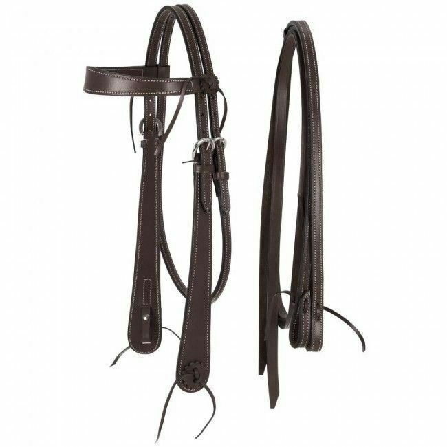 Royal King Horse Size Dark Oil Leather "Ranch Boss" Bridle w/ Reins 42-31094