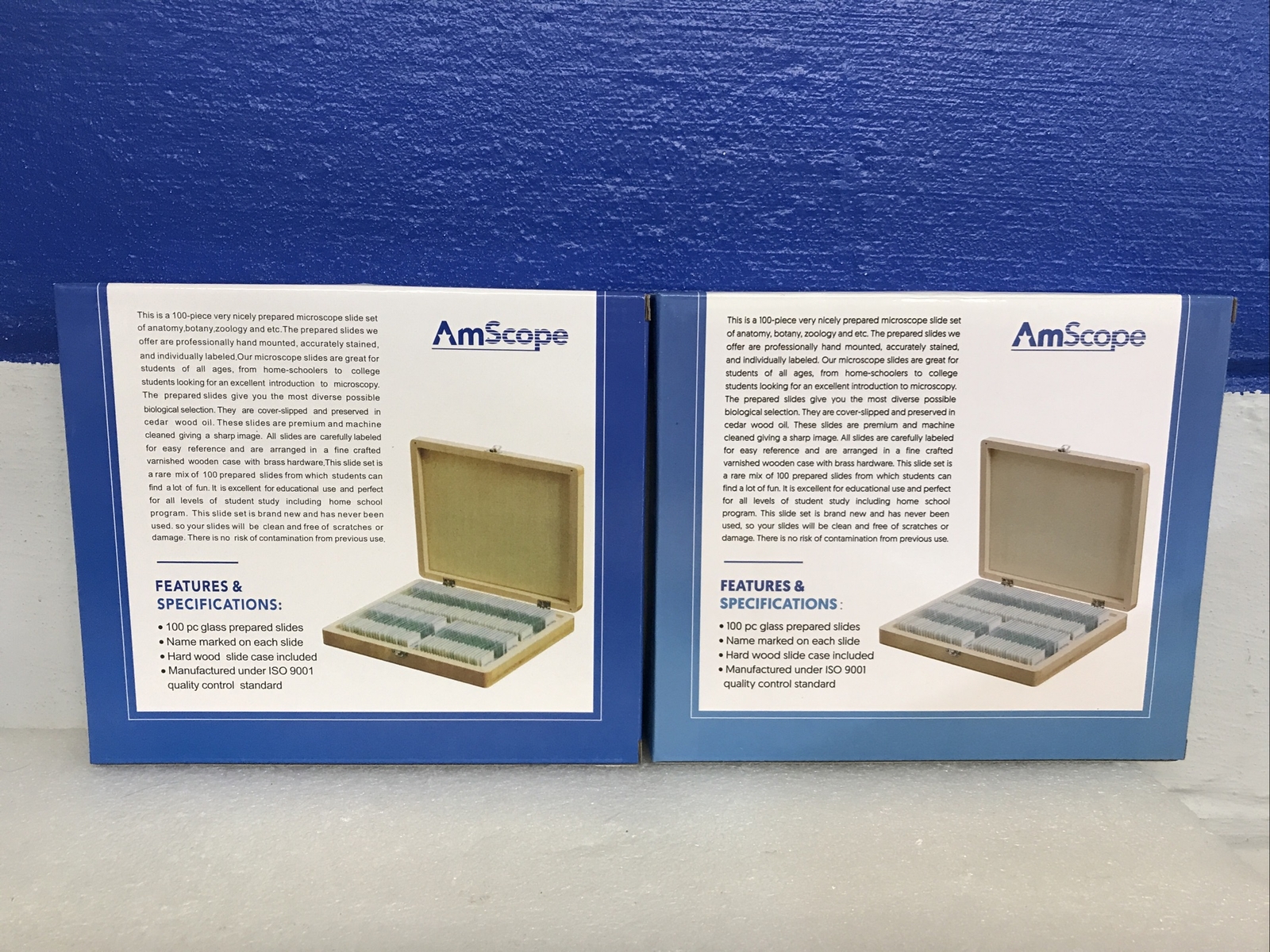 AmScope PS200A Prepared Biology Microscope Slides Sets 200 Total Slides New