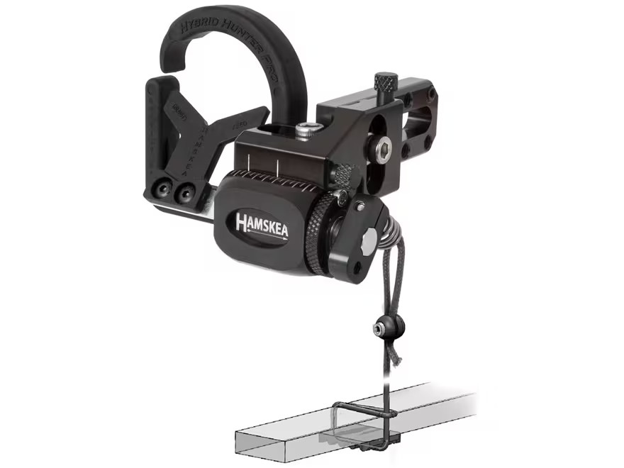 Hamskea Hybrid Hunter Pro Drop Away Micro Tune Arrow Rest Right Hand Black