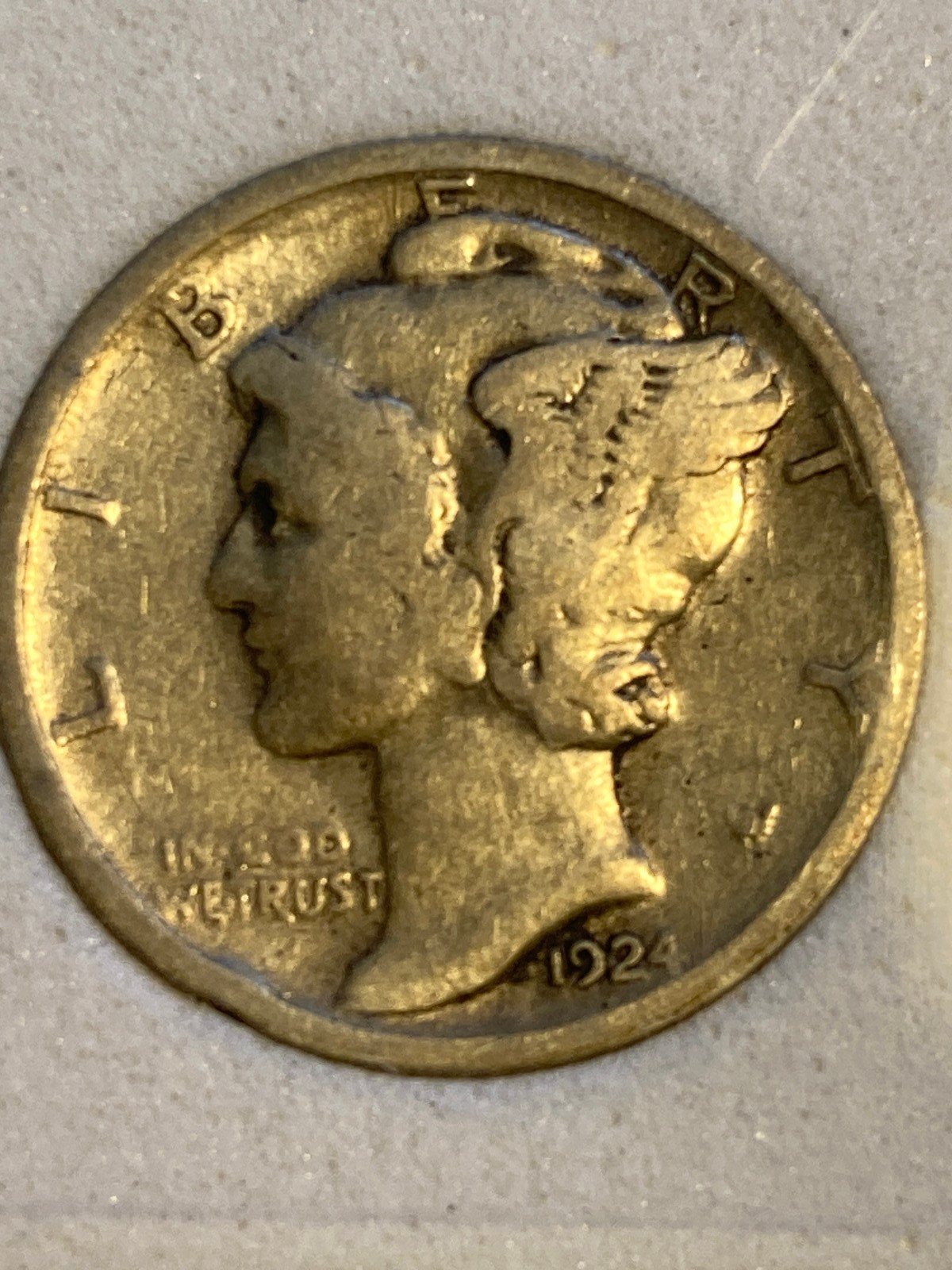 MERCURY DIMES, 4 SLABBED DIMES, FINE, VF...MINT MARKS