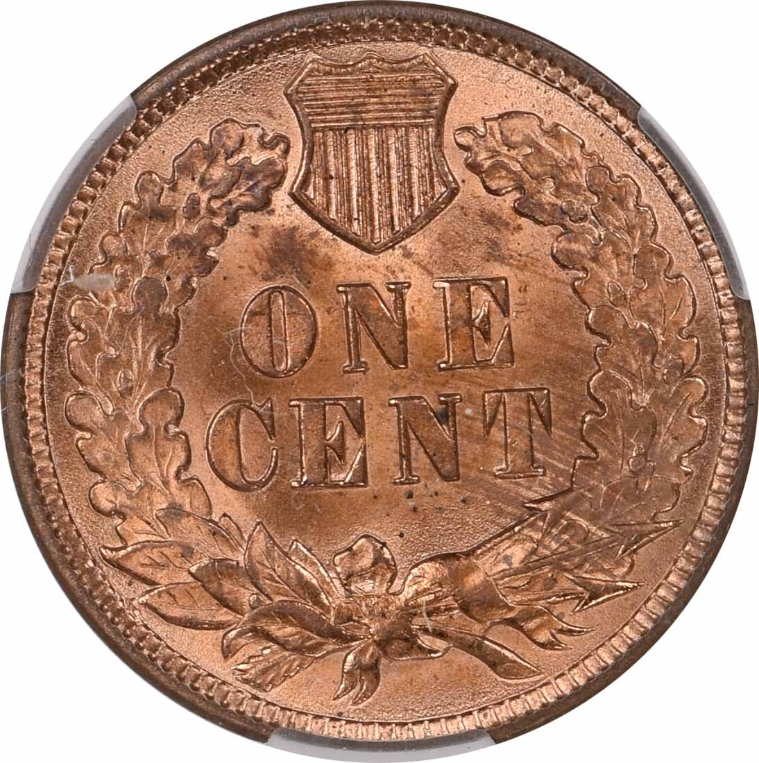 1891 Indian Cent MS64RD CACG