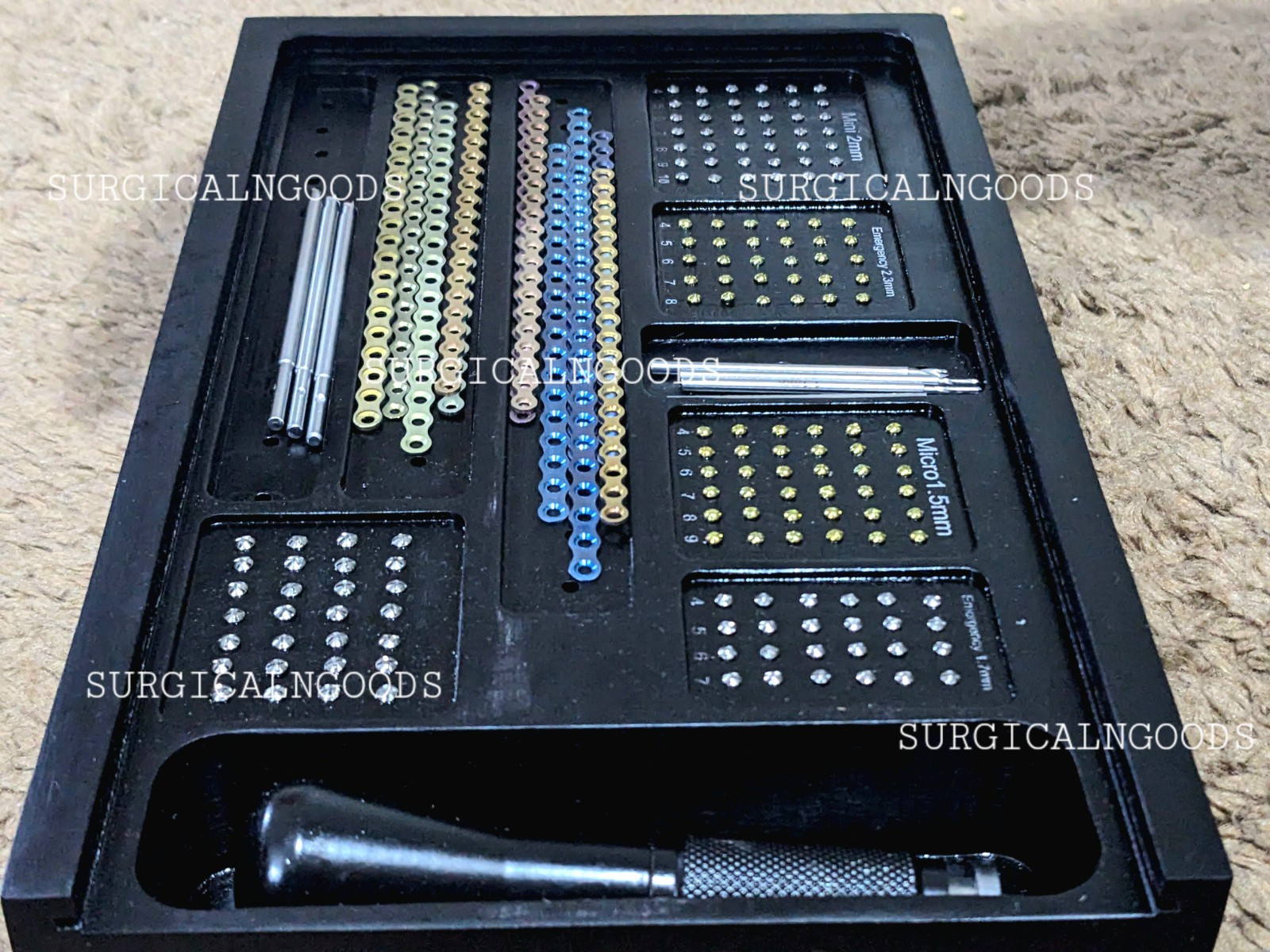 Dental Maxillofacial 2.0/1.5 Mini Micro Titanium Plates & Screw System
