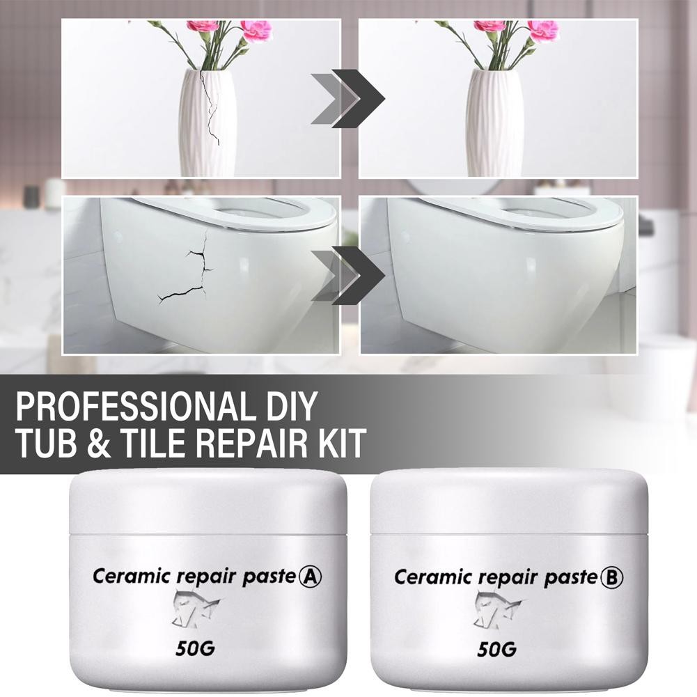 Tub Tile and Shower Repair Kit Porcelain Repair Kit 2024 Chip Ceramic Fo D1F8