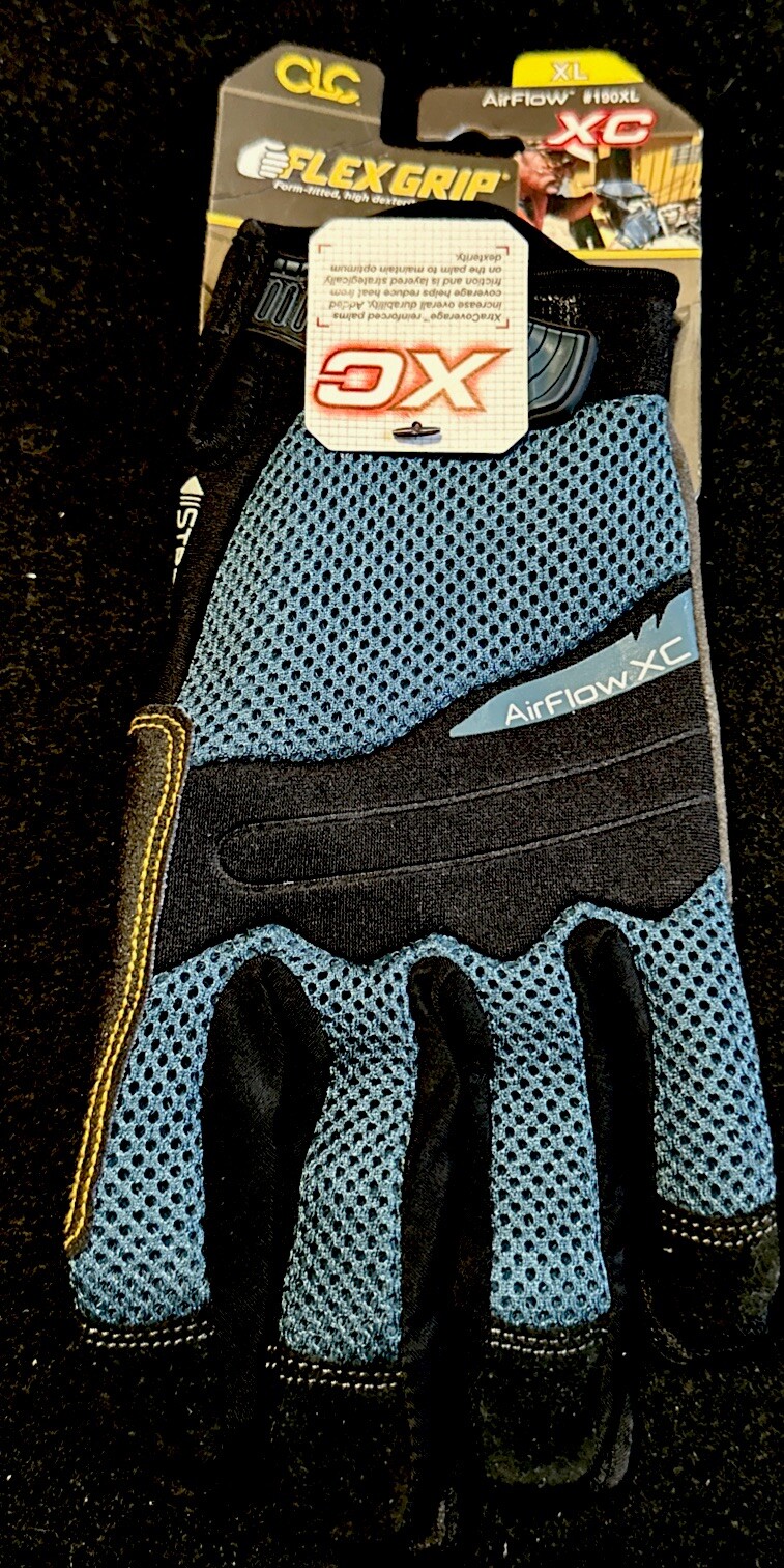 Custom Leathercraft  Airflow # 190 XL Flex Grip Work Gloves