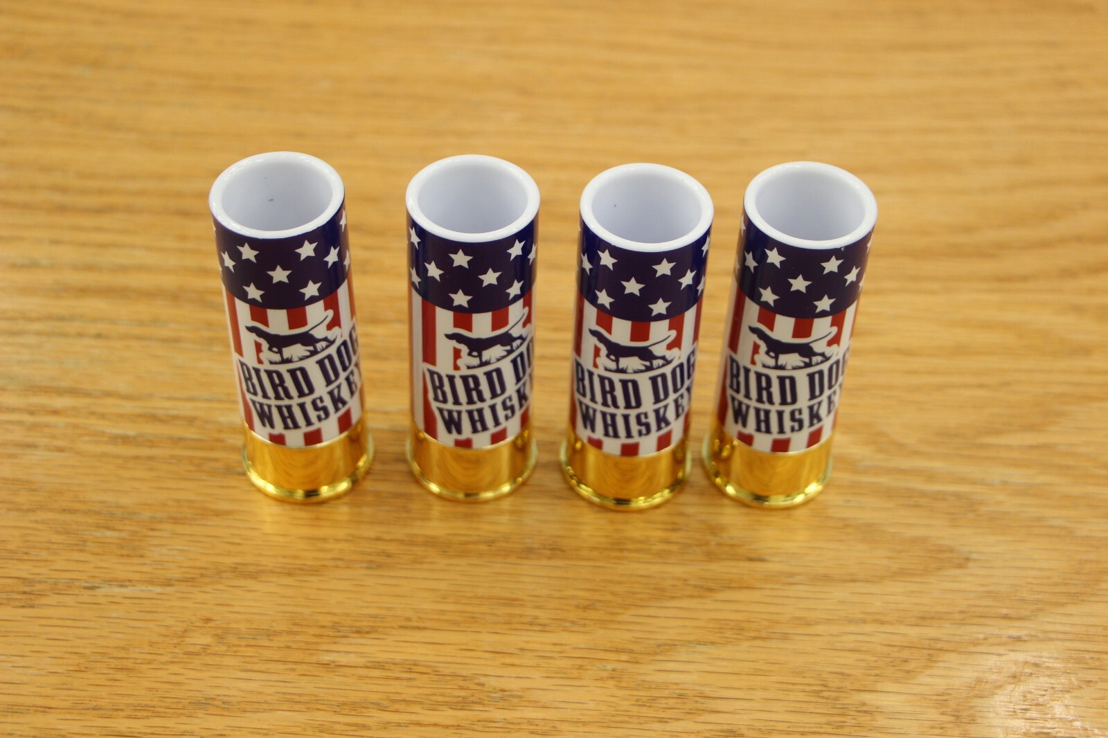 4 Ltd Edition Stars and Stripes Bird Dog  12 Gauge Shot Glass Whiskey shot Glass