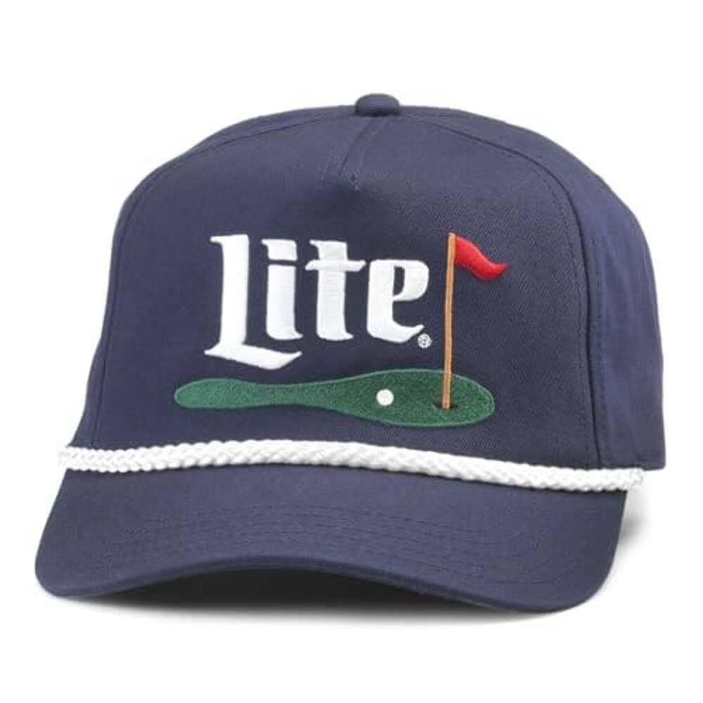 AMERICAN NEEDLE Miller Lite Beer Golf Club Roscoe Adjustable Snapback Baseball H