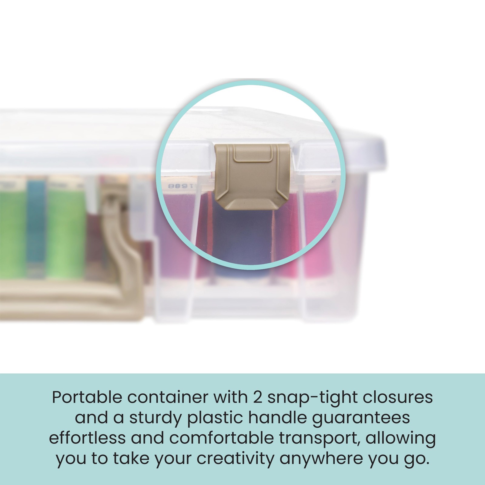ArtBin Super Satchel Thread Box - Versatile Storage Pack of 1, Clear