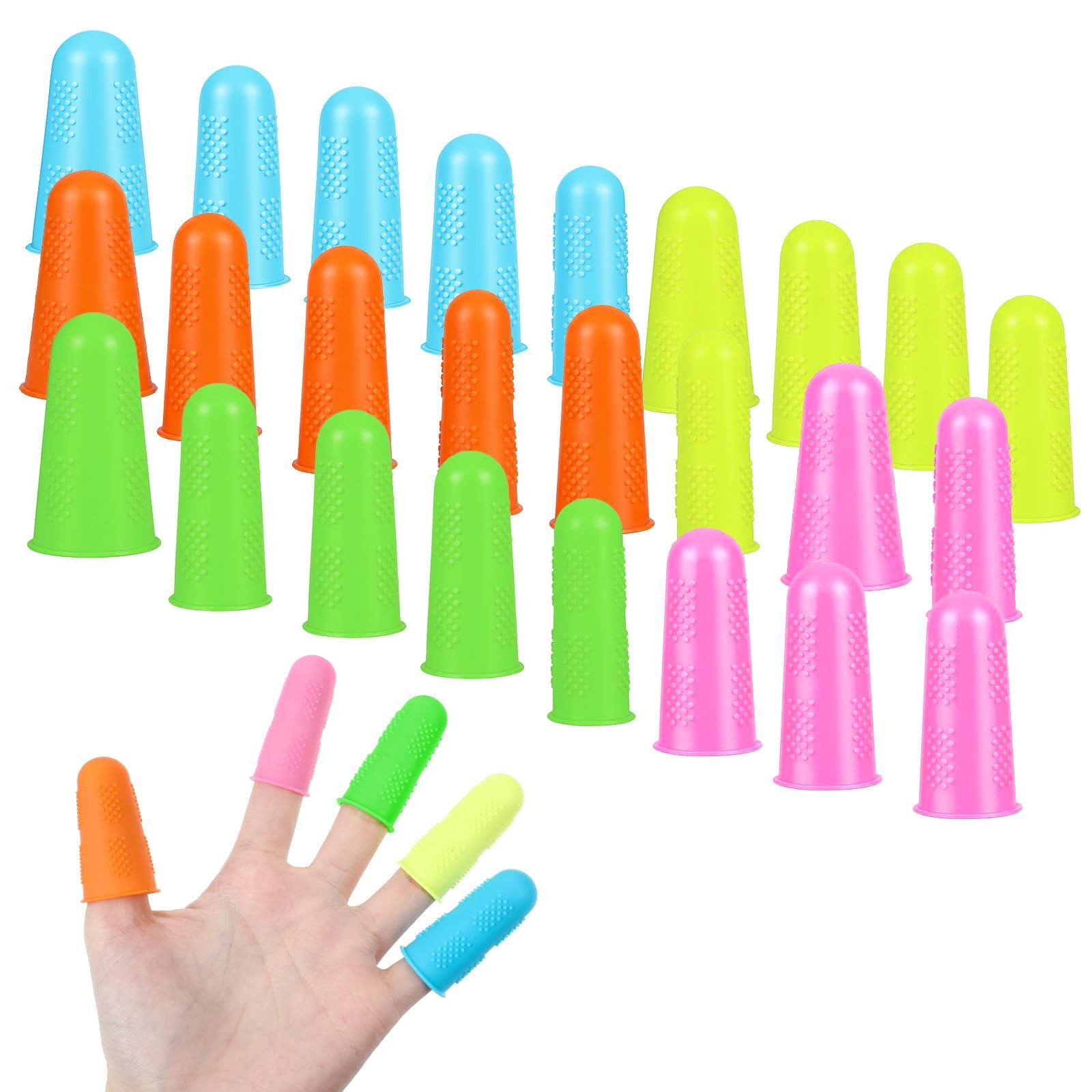 25PCS Hot Glue Finger Protectors Silicone Fingertip Covers for Craft Sewing Pink