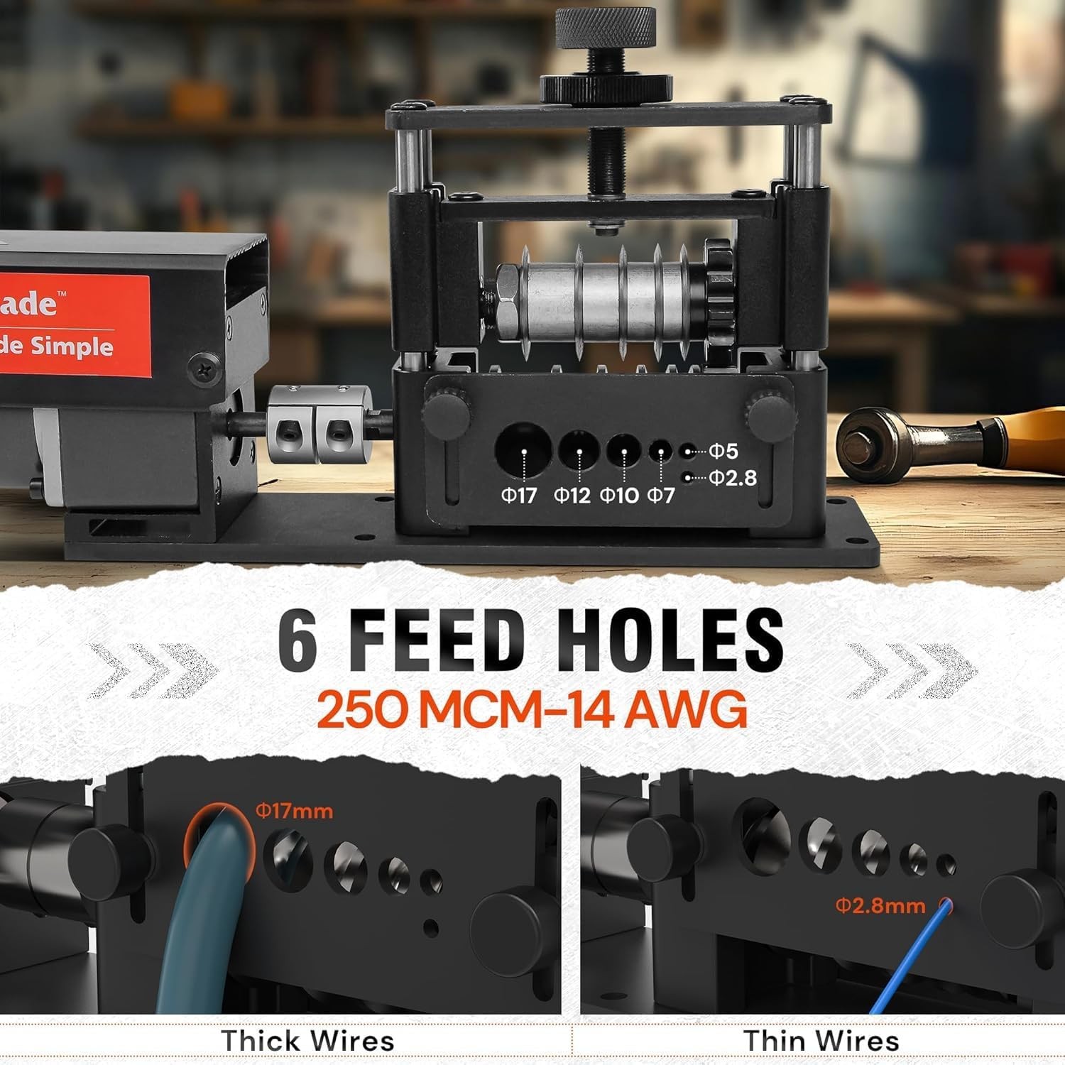 Automatic Wire Stripper Machine 6 Channels 5 Blades