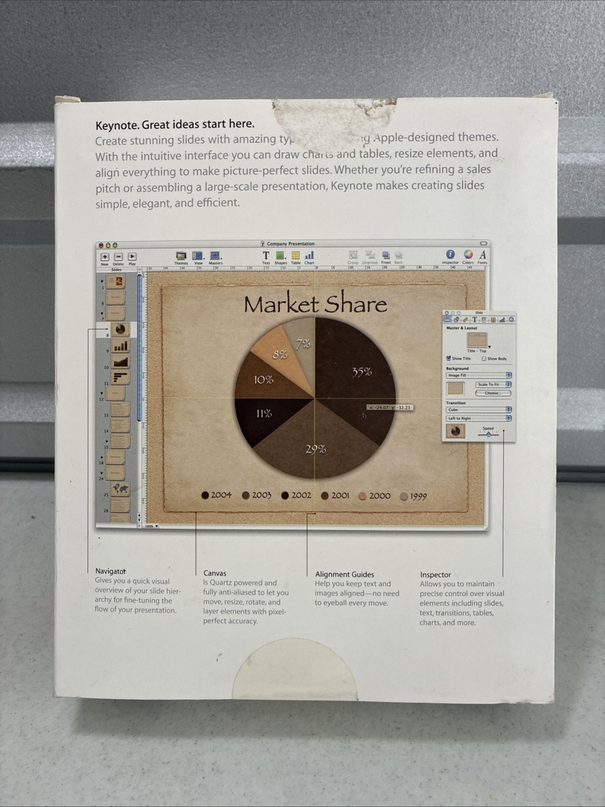 Apple Presentation Software Keynote 2003 Mac M8820Z/A
