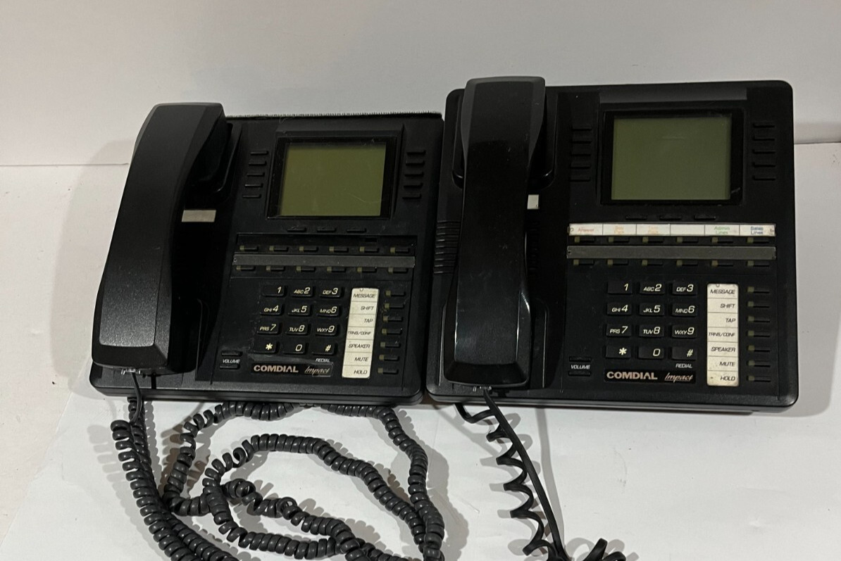 Comdial Impact 8412FJ Large Display Speakerphone (Black) Lot of 2