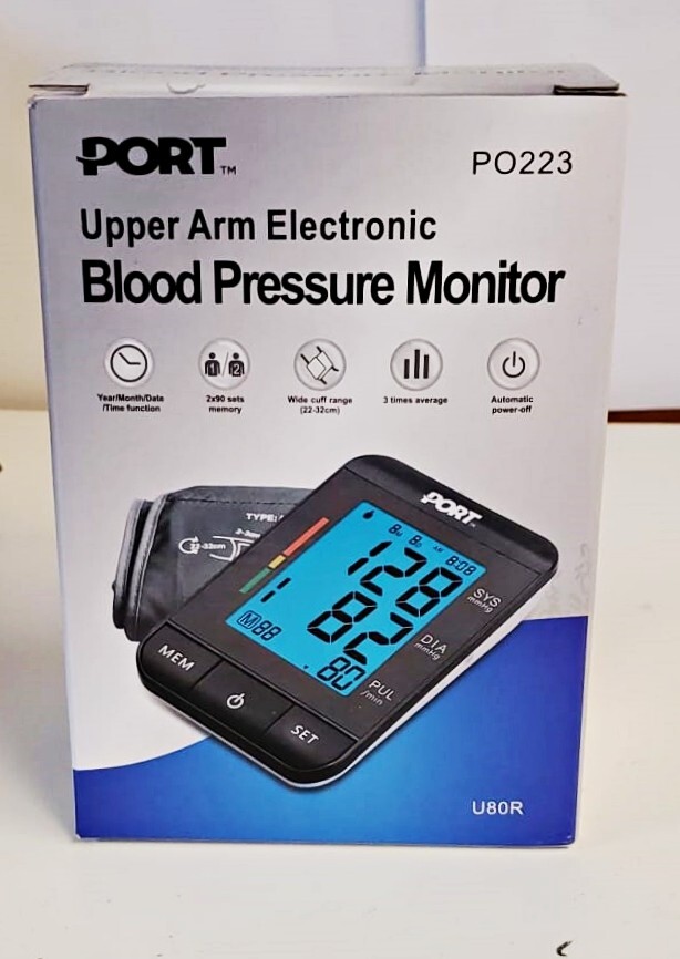 Port Blood Pressure Monitor PO233 for Adult Upper Arm Wide Cuff
