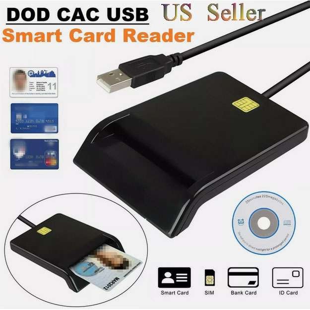 USB 2.0 Smart Card Reader DOD Military CAC Common Access-Bank card-ID for Mac OS