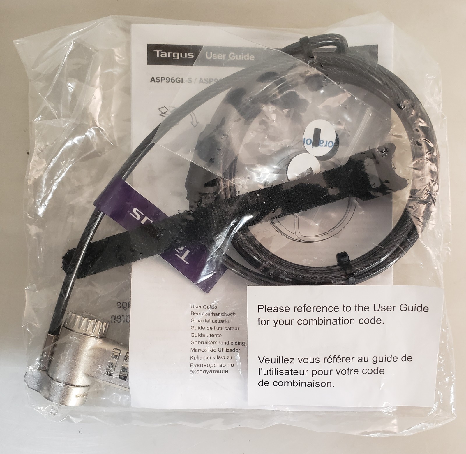 Targus ASP96GLX-S Defcon Ultimate Serialized Combo Cable Lock NEW *SEALED*