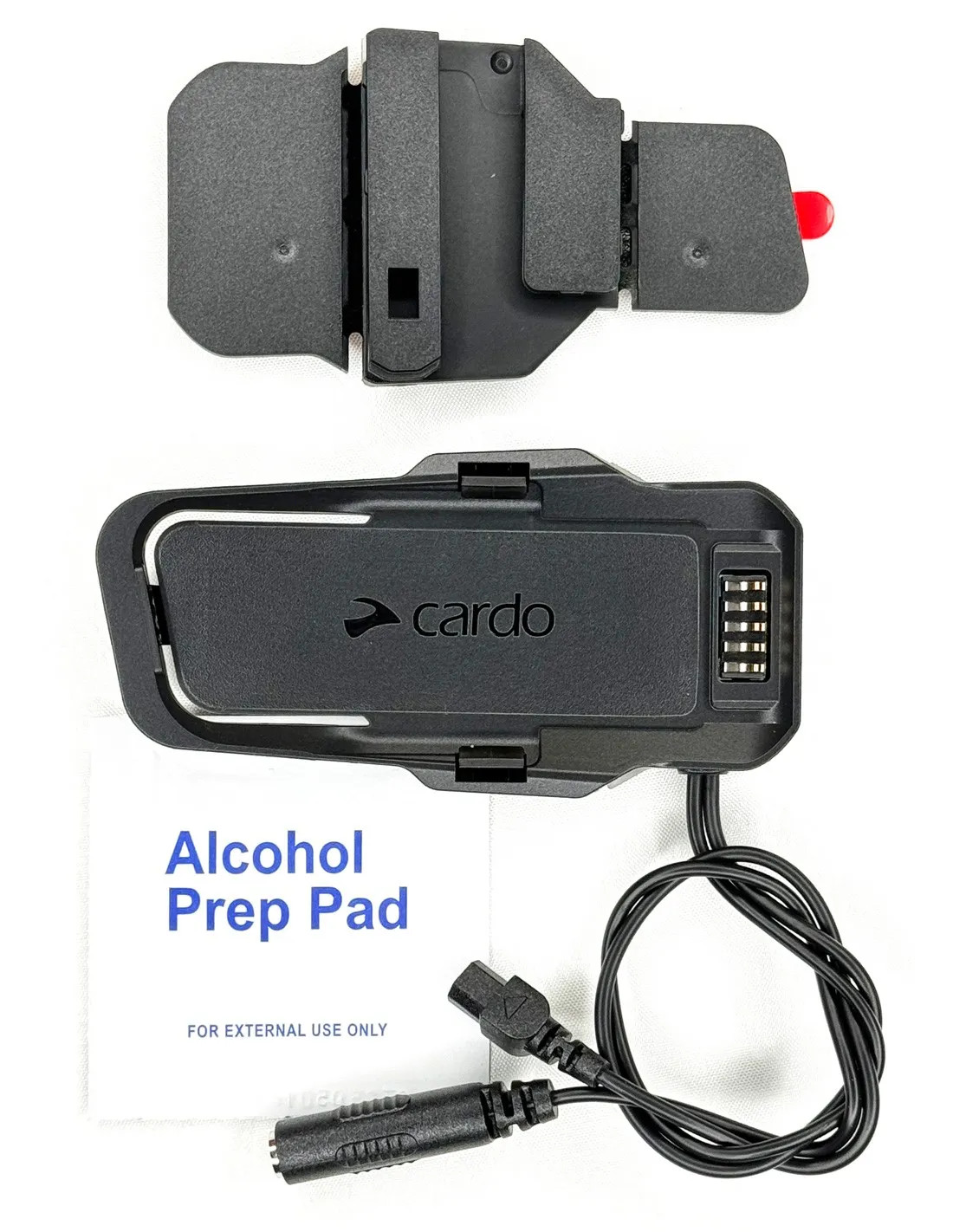 Cardo Packtalk EDGE/PRO cradle control unit support with adhesive backing