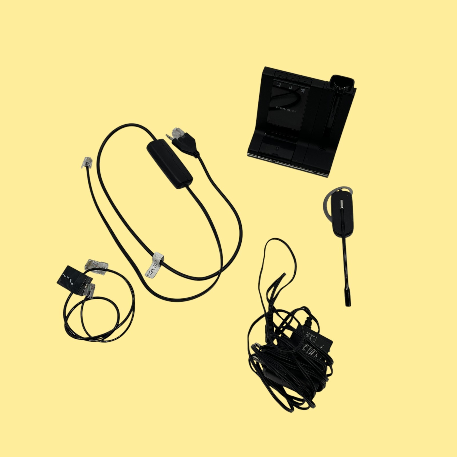 Black Plantronics WO2 Wireless Headset #8477 z65b53 (AD)
