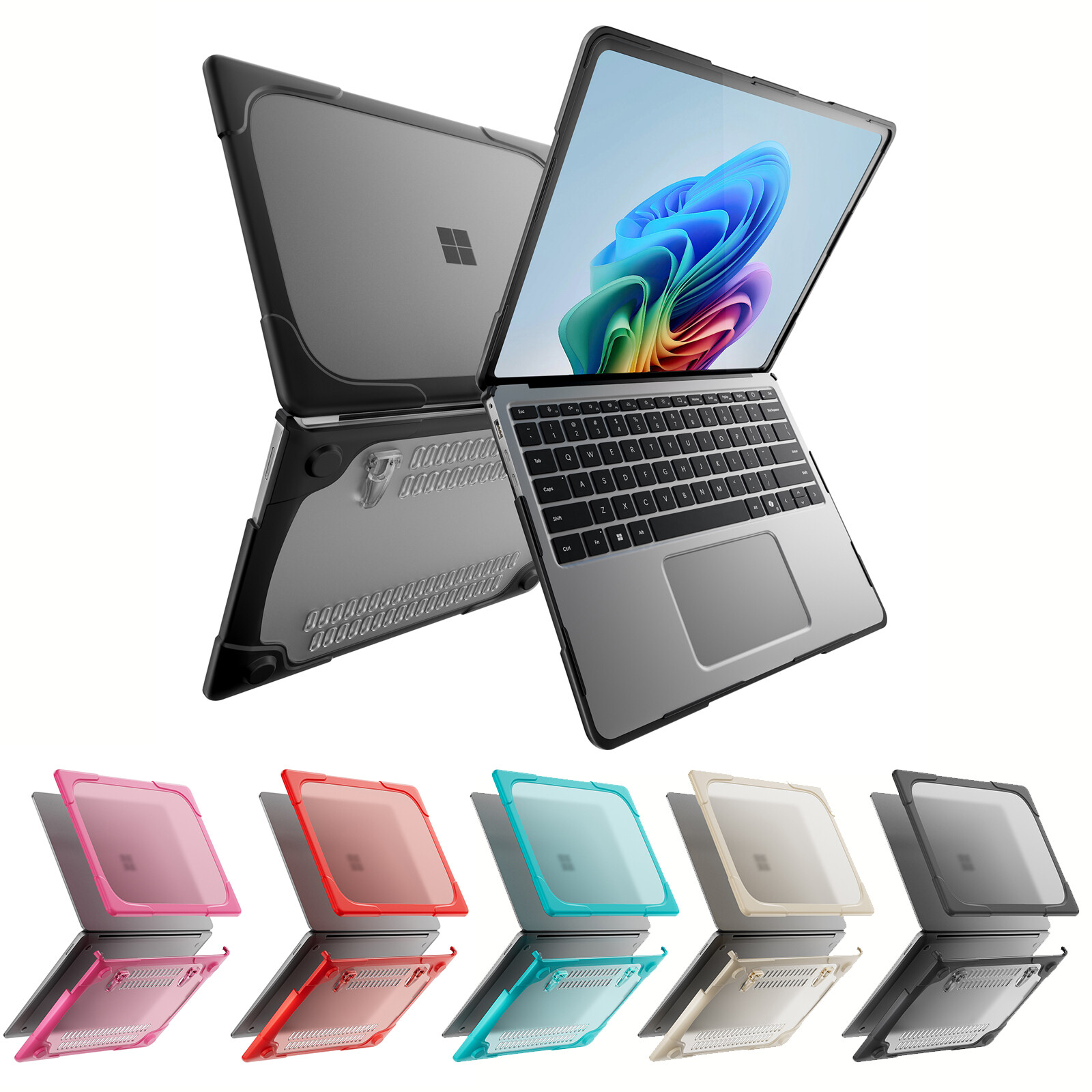 Shockproof Hard Shell Kickstand Case Cover for Microsoft Laptop 7 13.8" (2024)