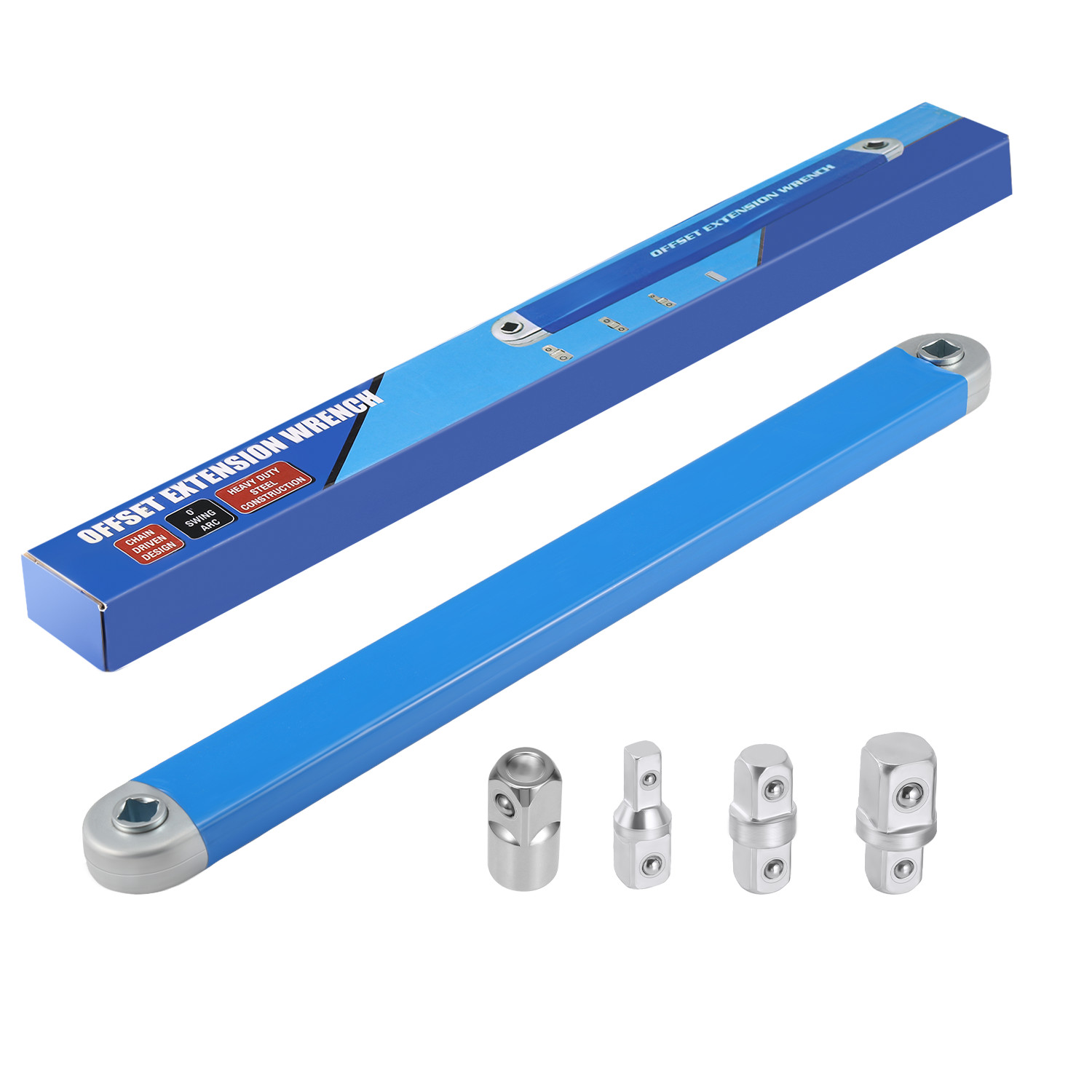 Offset Extension Wrench Set Ratchet Spanner Wrench with 4 Multifunctional