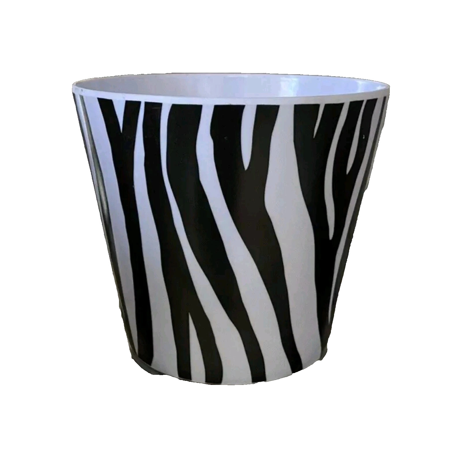 Zebra Stripe Melamine Pot container 4 1/2"H X 5"Opening